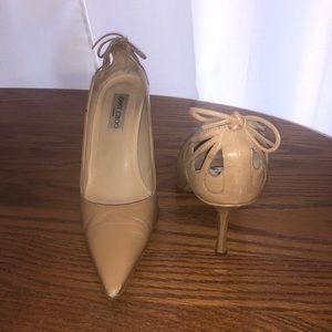 Jimmy Choo nude kitten heels